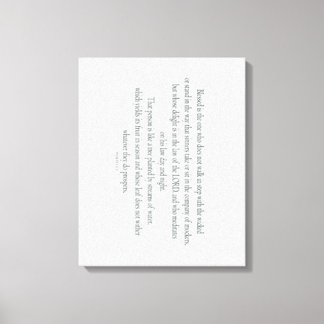 Impressão Em Tela Psalm 1, does not walk in step with the wicked (Frente)