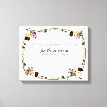 Psalm 23:4, Tela de desenho estendida rosa com flo