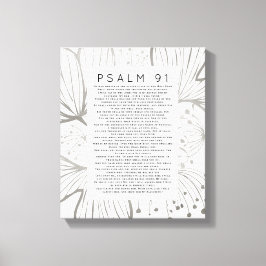 Impressão Em Tela Psalm 91 Folha Botânica De Arte De Escritura