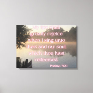 Impressão Em Tela Psalms 71:23 Bíblia Verse KJV Pic Wall Art