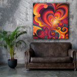 Impressão Em Tela Psicodélico - Padrão do Coração Surreal<br><div class="desc">Este design de coração vibrante e intrincado, psicodélico, é uma verdadeira obra de arte. O padrão apresenta um coração giro surreal com cores psicodélicas. Esta bela arte psicodélica na parede é seguramente capaz de despertar a sua imaginação e transportá-lo para outro mundo. Seria um presente de excelente para um amigo...</div>