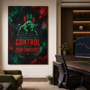 Impressão Em Tela Psicologia do Trading  Design de Controle Touro Ve