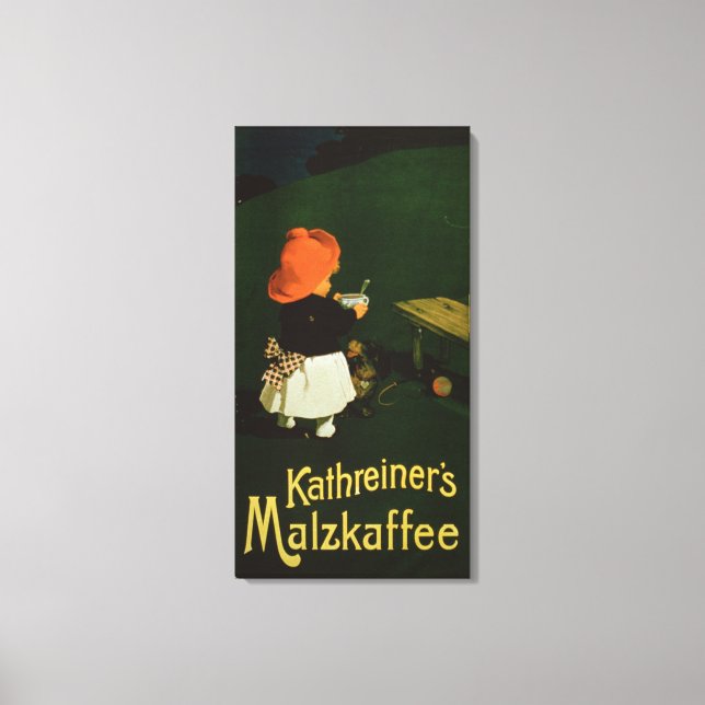 Impressão Em Tela Publicidade poster para 'Café Malt de Kathreiner' (Frente)