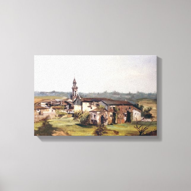 Impressão Em Tela Pueblo de Lugo/Village in Lugo (Frente)
