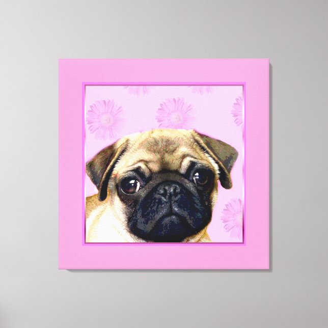 Impressão Em Tela Pug dog (Frente)