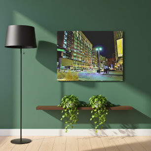 Impressão Em Tela Pulso Urbano: Ave Madeira. Detroit