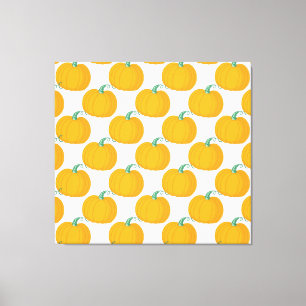 Impressão Em Tela Pumpkin Charm: Padrão Desenhado À Mão.