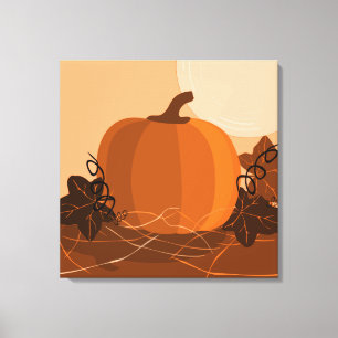 Impressão Em Tela Pumpkin Laranja Cozinha Decência de Parede
