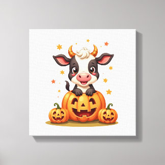 Impressão Em Tela Pumpkin Patch Cow