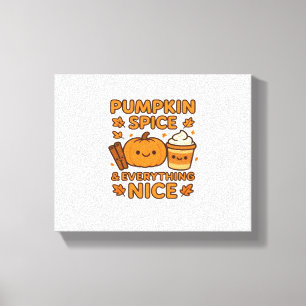 Impressão Em Tela Pumpkin Spice & Tudo Legal - Queda do outono