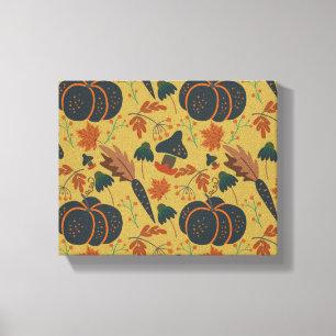 Impressão Em Tela Pumpkins e cenouras, sem costura