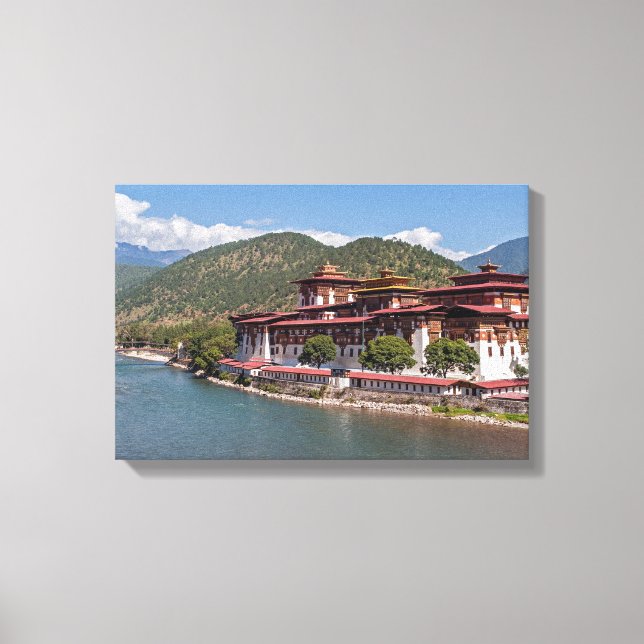 Impressão Em Tela Punakha Dzong - Butão (Frente)