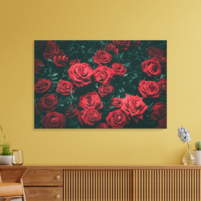 Impressão Em Tela Punhado de rosas vermelhas (Insitu(Sala de estar))