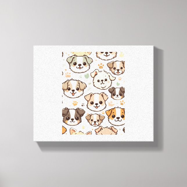 Impressão Em Tela Puppies Felizes e Bonitos (Frente)