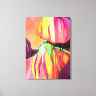 Impressão Em Tela Púrpura Figuras aquarela pintura gota-a-gota origi