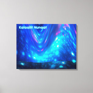 Impressão Em Tela Qaanaaq - Luzes Nortes