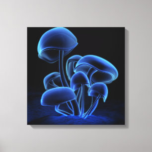 Impressão Em Tela Quadrado azul da fluorescência