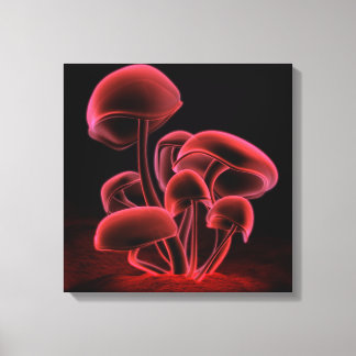 Impressão Em Tela Quadrado de fluorescência vermelha