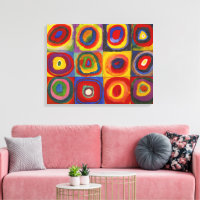 Quadrados com Círculos Concêntricos | Kandinsky |