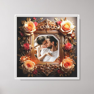 Impressão Em Tela Quadro de Fotografias de Impressão de Tela com Ros