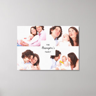 Impressão Em Tela Quadro de Retângulo de Colagem de Fotos da Famíl