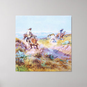 Impressão Em Tela "Quando as vacas eram selvagens", por Charles M Ru