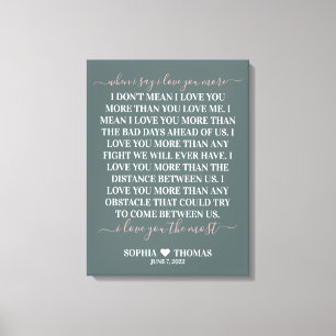 Impressão Em Tela Quando eu digo que te amo mais aniversário de casa