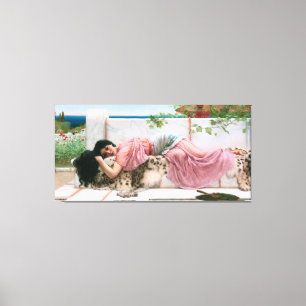 Impressão Em Tela Quando o coração é jovem por John William Godward