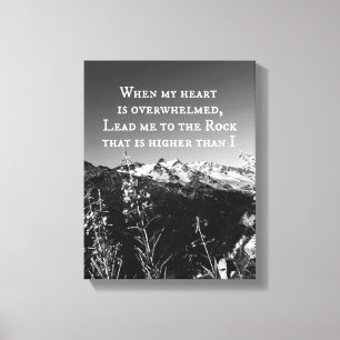 Impressão Em Tela Quando o meu coração está esmagado Bíblia verso