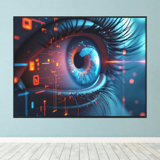 Impressão em tela Quantum Eye com moldura