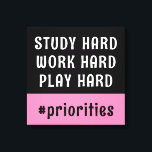 Impressão Em Tela Quarto de Dormir Moderno Rosa e Preto com Hashtag<br><div class="desc">Decore seu quarto de dormitório com esta impressão em tela com um design simples em rosa e preto com uma paleta de cores personalizável e quatro áreas de texto personalizadas. Este design é moderno e atual, e será uma adição divertida para um quarto de dormitório estudantil ou quarto. Para alterar...</div>