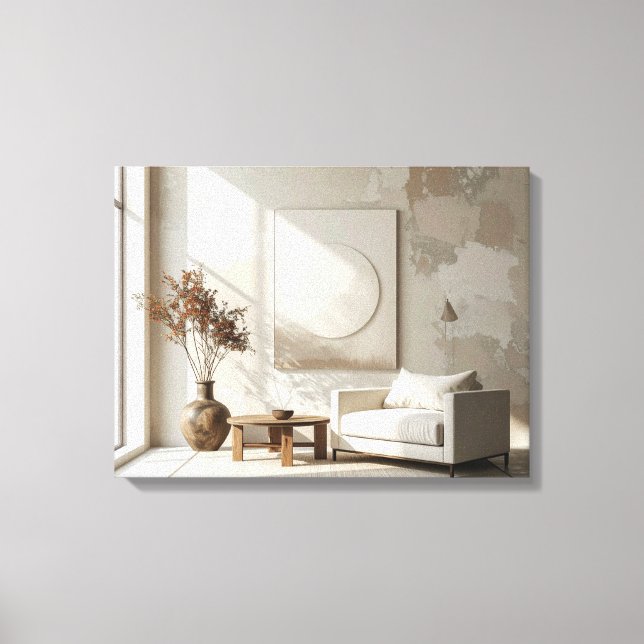 Impressão Em Tela Quarto minimalista (Frente)