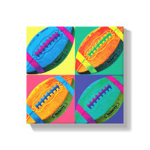 Quatro bolas de futebol em cores diferentes