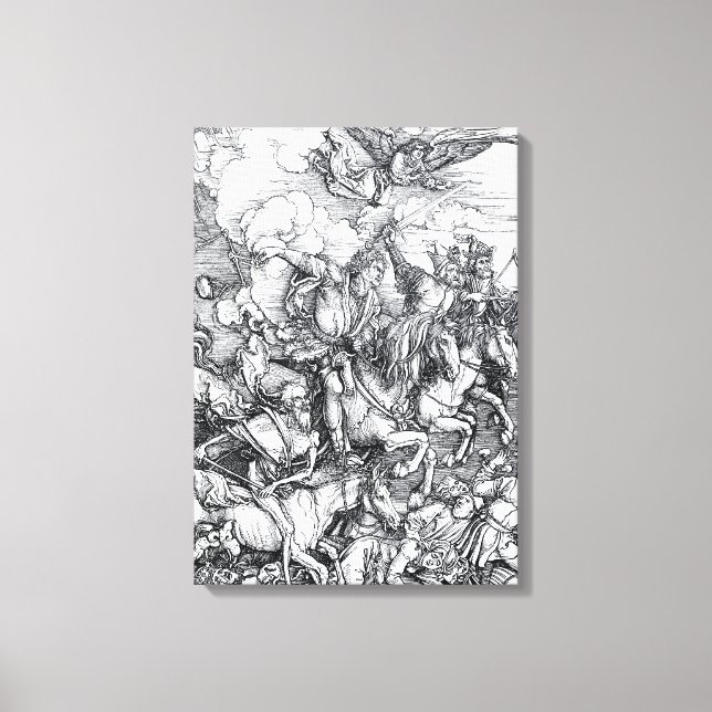 Impressão Em Tela Quatro Cavaleiros do Apocalipse - Albrecht Durer (Frente)