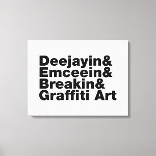 Impressão Em Tela Quatro elementos do hip hop