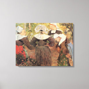 Impressão Em Tela Quatro mulheres bretão por Paul Gauguin