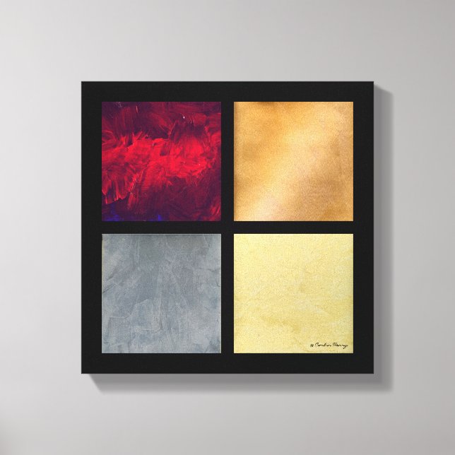 Impressão Em Tela Quatro quadrados 001 (Frente)