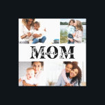 Impressão Em Tela Que bom que te amo, Dia de as mães.<br><div class="desc">Cute I Love You Mamãe Dia de as mães Photo Canvas Print apresenta quatro de suas fotos favoritas com o texto "Eu te amo Mãe" na tipografia negra moderna. Elaborado por ©Evco Studio www.zazzle.com/store/evcostudio</div>
