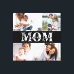 Impressão Em Tela Que bom que te amo, Dia de as mães.<br><div class="desc">Cute I Love You Mamãe Dia de as mães Photo Canvas Print apresenta quatro de suas fotos favoritas com o texto "Eu te amo Mãe" na tipografia branca moderna. Elaborado por ©Evco Studio www.zazzle.com/store/evcostudio</div>