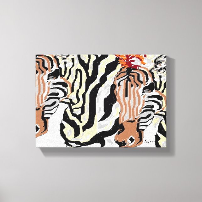 Impressão Em Tela Quebra de canvas/Zebras (Frente)