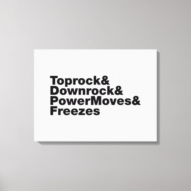 Impressão Em Tela Quebrando Movimentos (Breakdancing) (Frente)