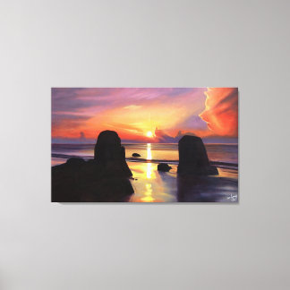 Impressão Em Tela Quebrando pelas nuvens