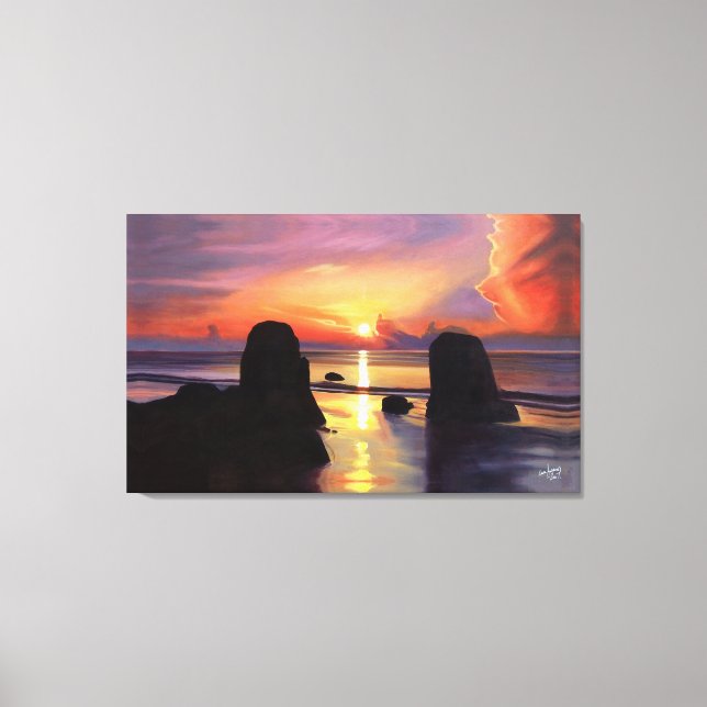 Impressão Em Tela Quebrando pelas nuvens (Frente)