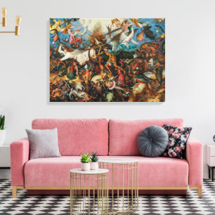 Impressão Em Tela Queda dos anjos rebeldes Pieter Bruegel, Elder