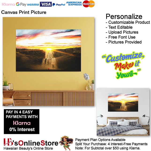 Impressão Em Tela Quedas de Água Natureza Relaxa Casa Imagem 14 (Waterfalls Nature Relax Home Office Canvas Print Picture 14.)