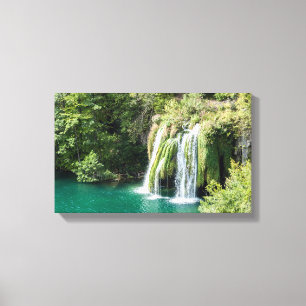 Impressão Em Tela Quedas de água no Parque Nacional de Plitvice - C