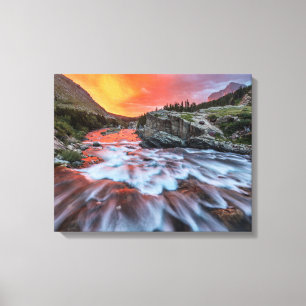 Impressão Em Tela Quedas de Onda   Glacier National Park Montana