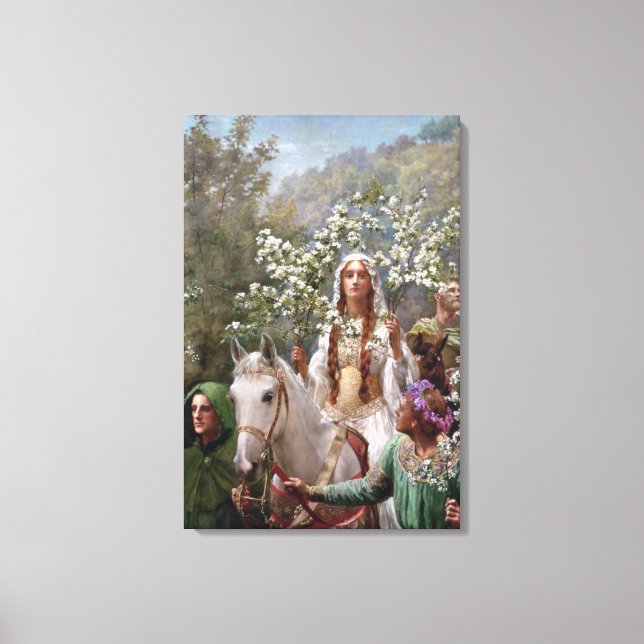 Impressão Em Tela Queen Guinevere's Maying (by John Collier) (Frente)