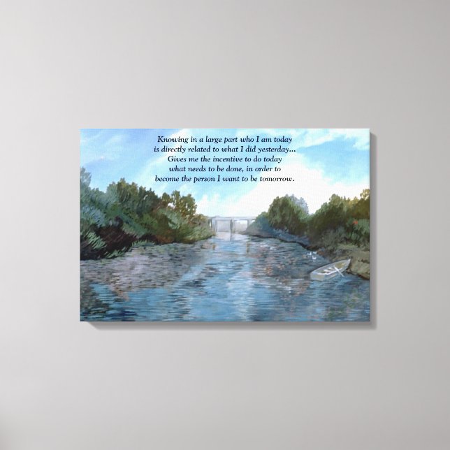 Impressão Em Tela Quem sou hoje Inspirador (Frente)