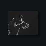 Impressão Em Tela Quer um cachorro | Branco sobre o desenho de fotos<br><div class="desc">Quer um cachorro | White on Black Digital Photo Sketch Canvas Print</div>